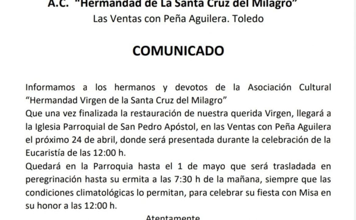 220421 – Actualidad – ACVirgenMilagro