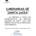 Luminarias de Santa Lucía.