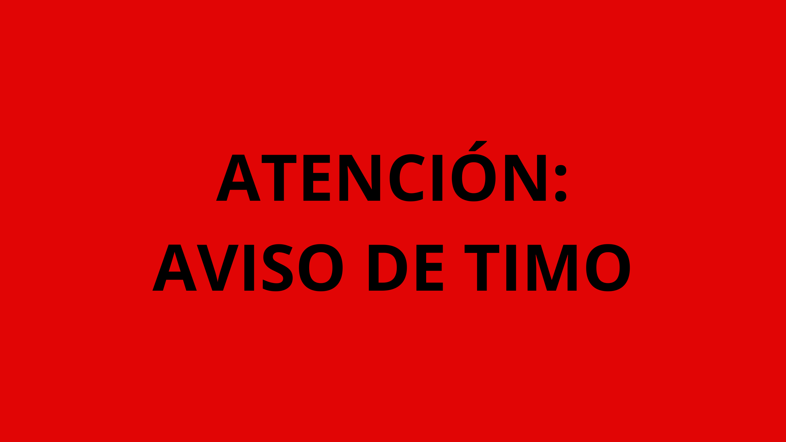Aviso de Timo