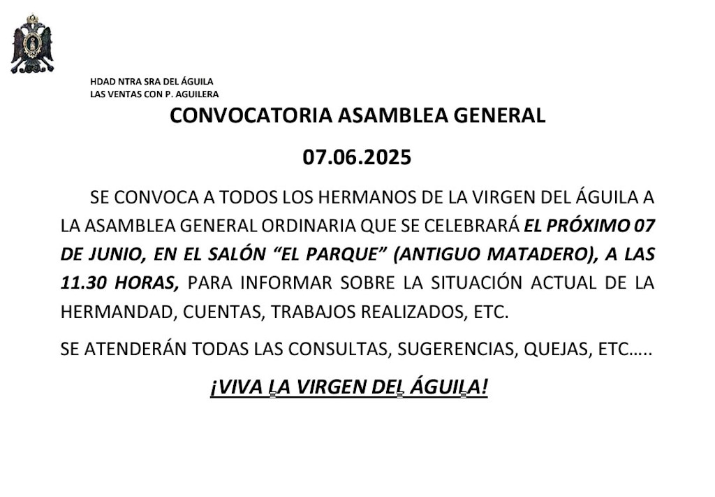 Hermandad Virgen del Águila