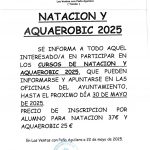 NATACIÓN Y AQUAEROBIC 2025