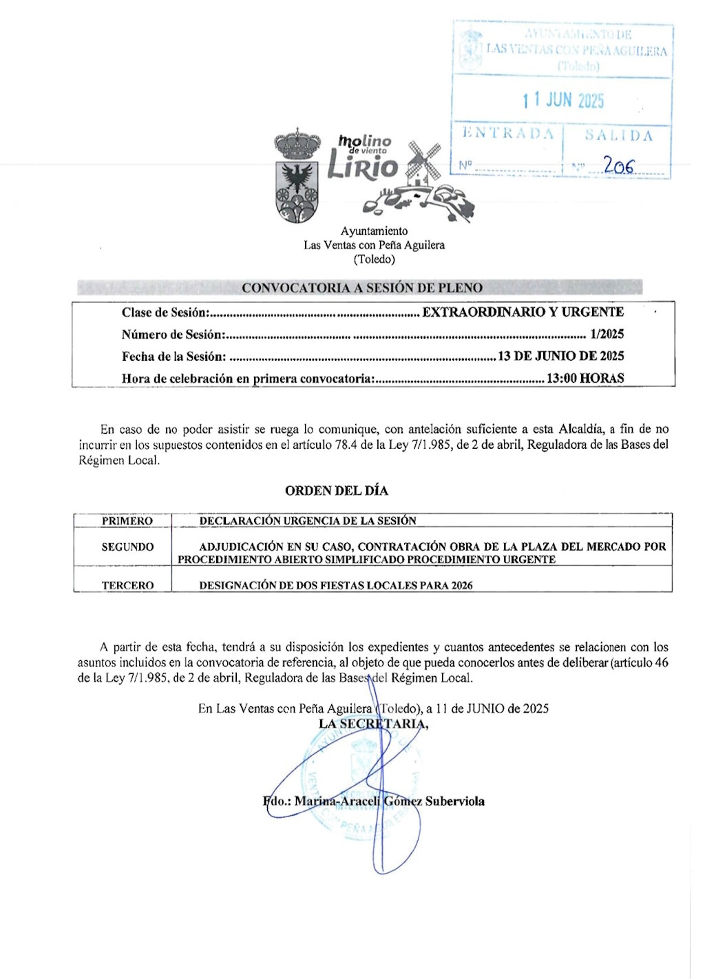 Pleno Mercado y Fiestas