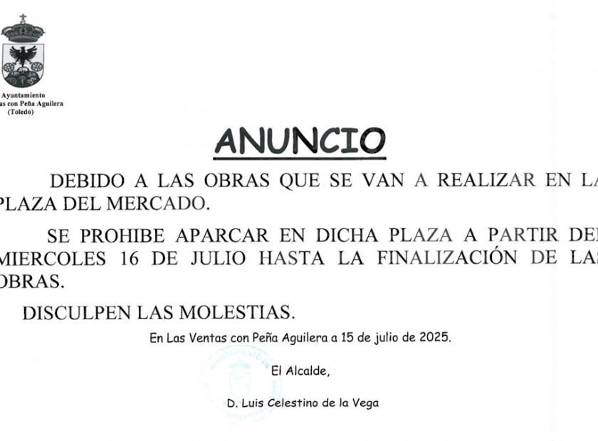 Obras en la Plaza del Mercado