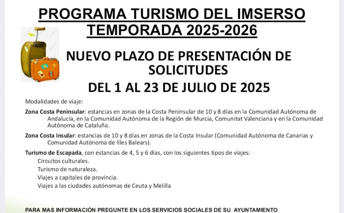Turismo IMSERSO 2025-2026