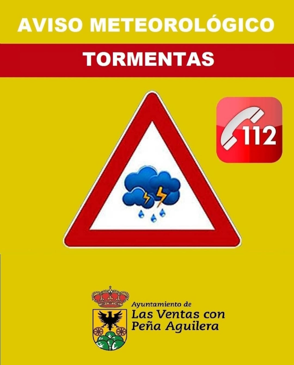 Aviso Amarillo Tormentas y Viento