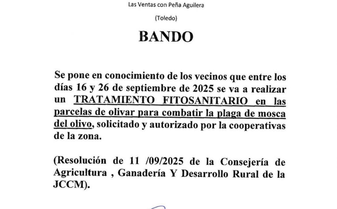 Bando Tratamiento Fitosanitario