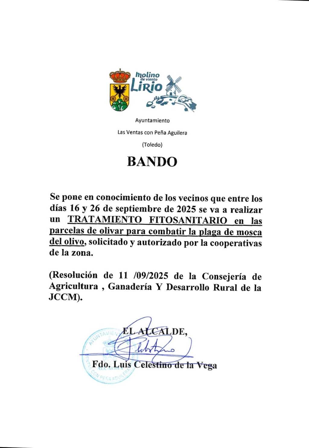 Bando Tratamiento Fitosanitario