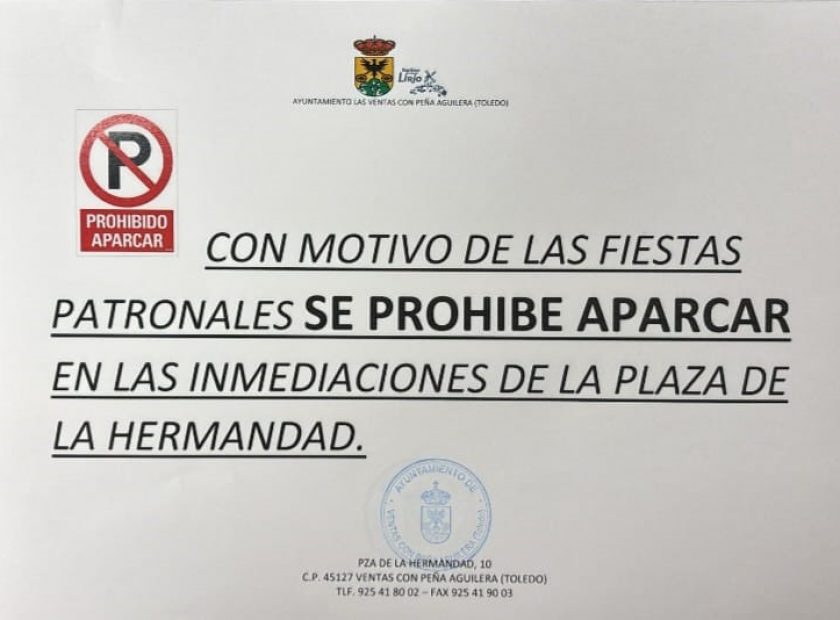 Fiestas Prohibido aparcar