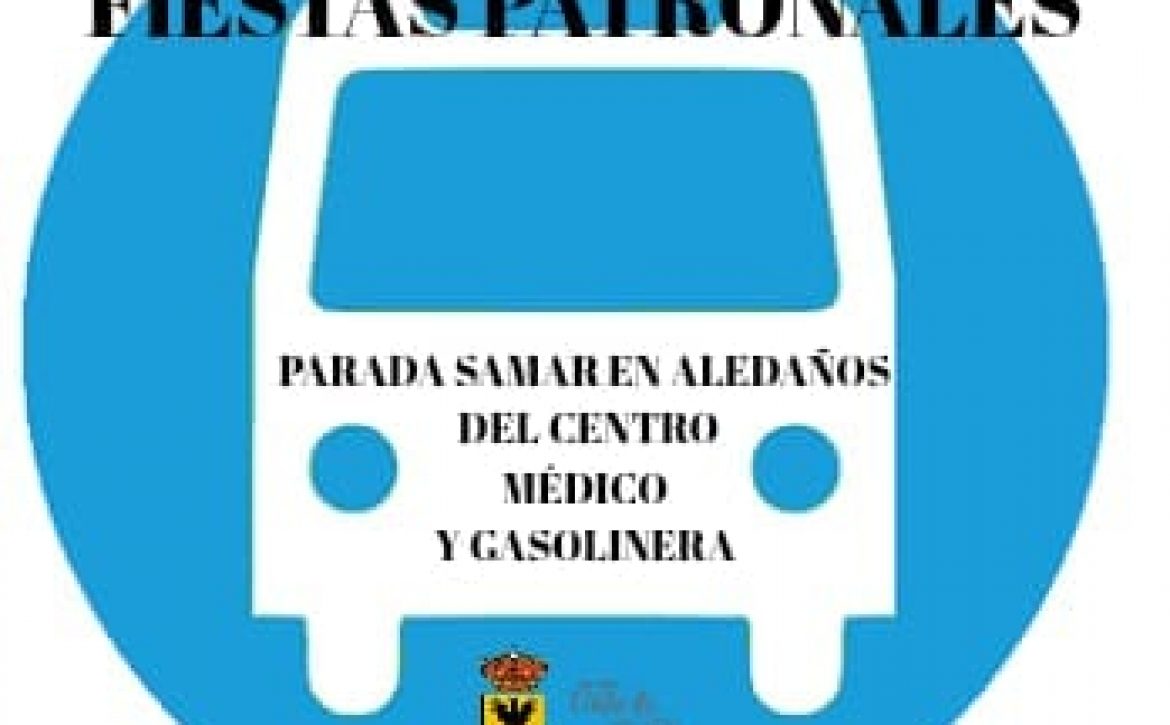 Parada de bus en fiestas