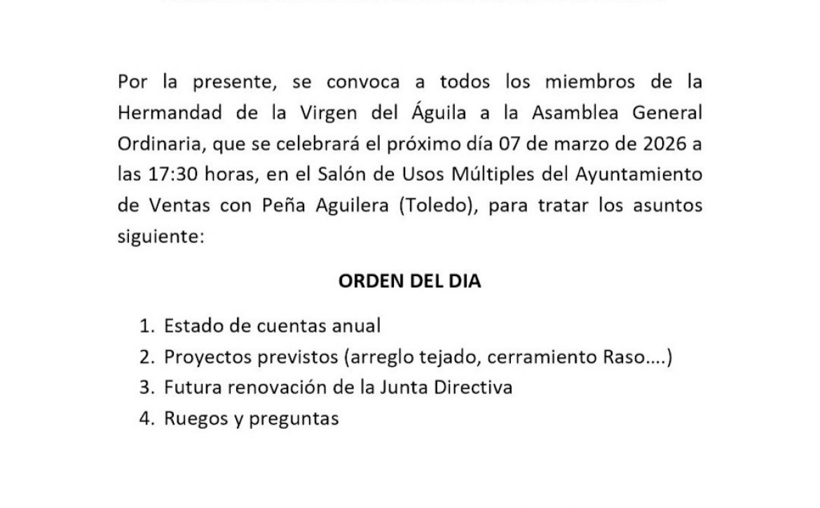 Comunicado Asamblea General