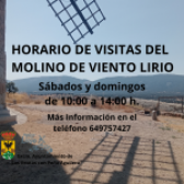 HORARIO DE VISITAS AL MOLINO DE VIENTO “LIRIO”