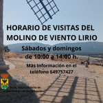 HORARIO DE VISITAS AL MOLINO DE VIENTO "LIRIO"