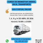 CURSO ONLINE de BIENESTAR ANIMAL EN EL TRANSPORTE