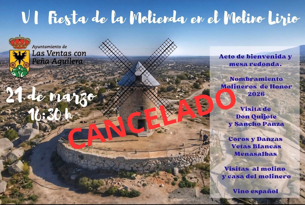 VI FIesta de la Molienda 2026 Cancelada