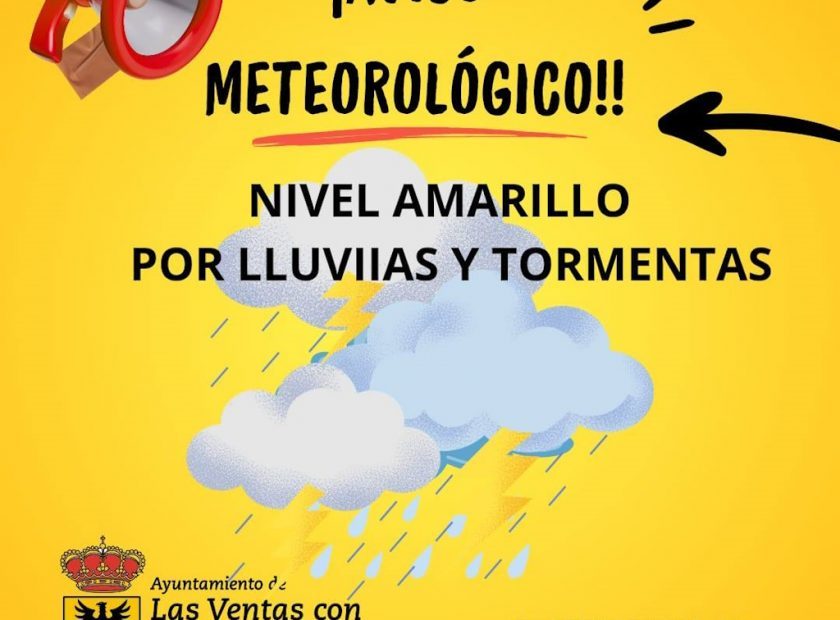 Nivel amarillo tormentas