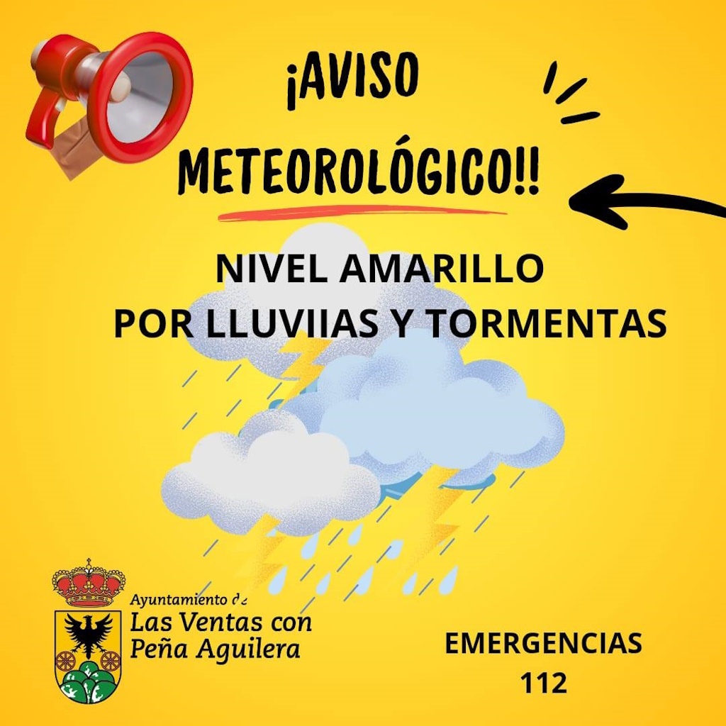 Nivel amarillo tormentas