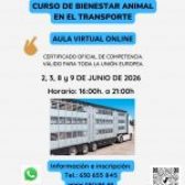 CURSO ONLINE DE BIENESTAR ANIMAL EN EL TRANSPORTE