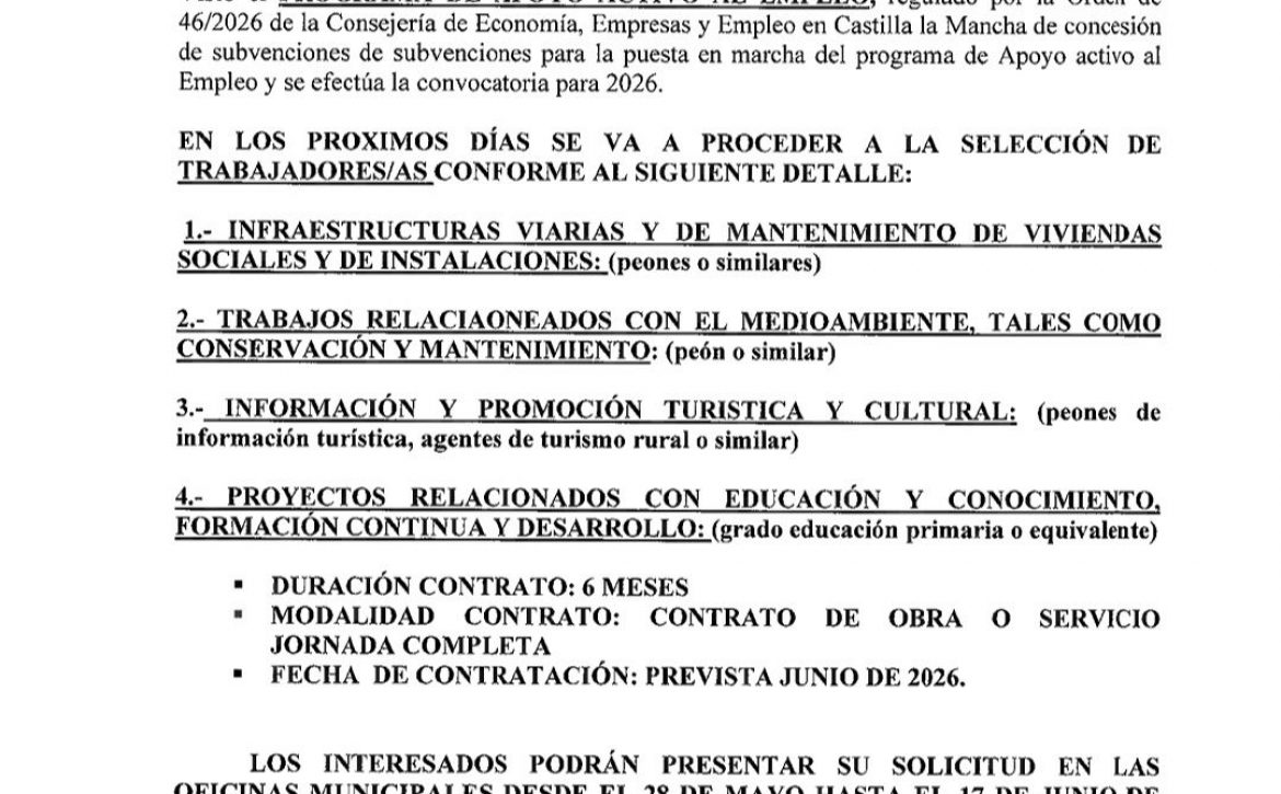 Edicto puestos de empleo