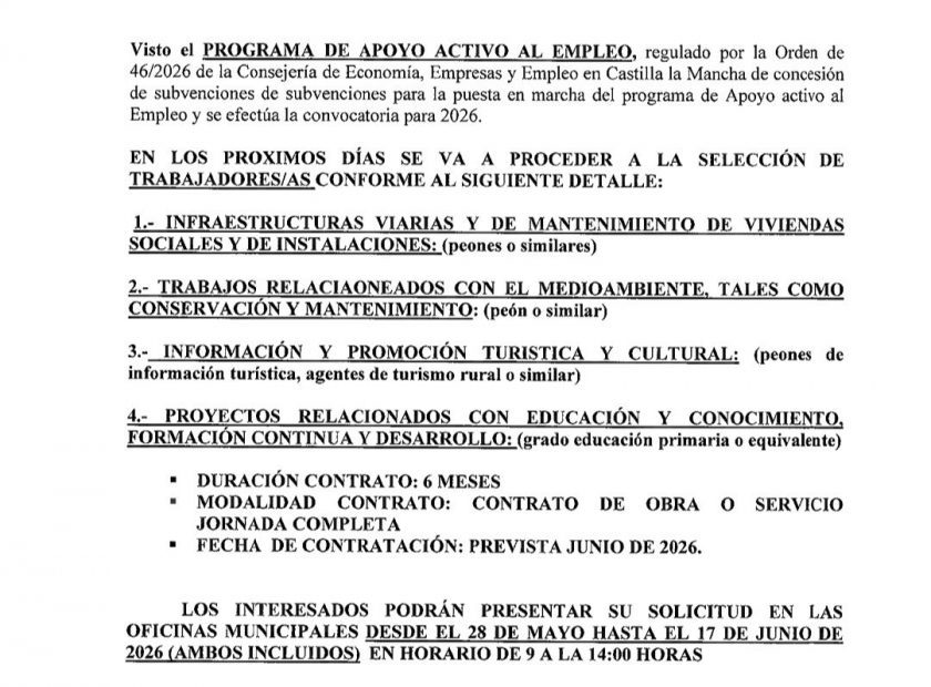 Edicto puestos de empleo