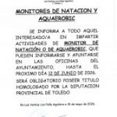 ¿TIENES EL CURSO DE NATACIÓN O AQUAEROBIC?