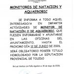 ¿TIENES EL CURSO DE NATACIÓN O AQUAEROBIC?