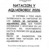 CURSOS DE NATACIÓN O AQUAEROBIC