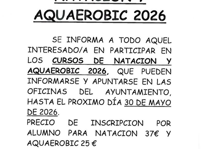 Natación y aquaerobic