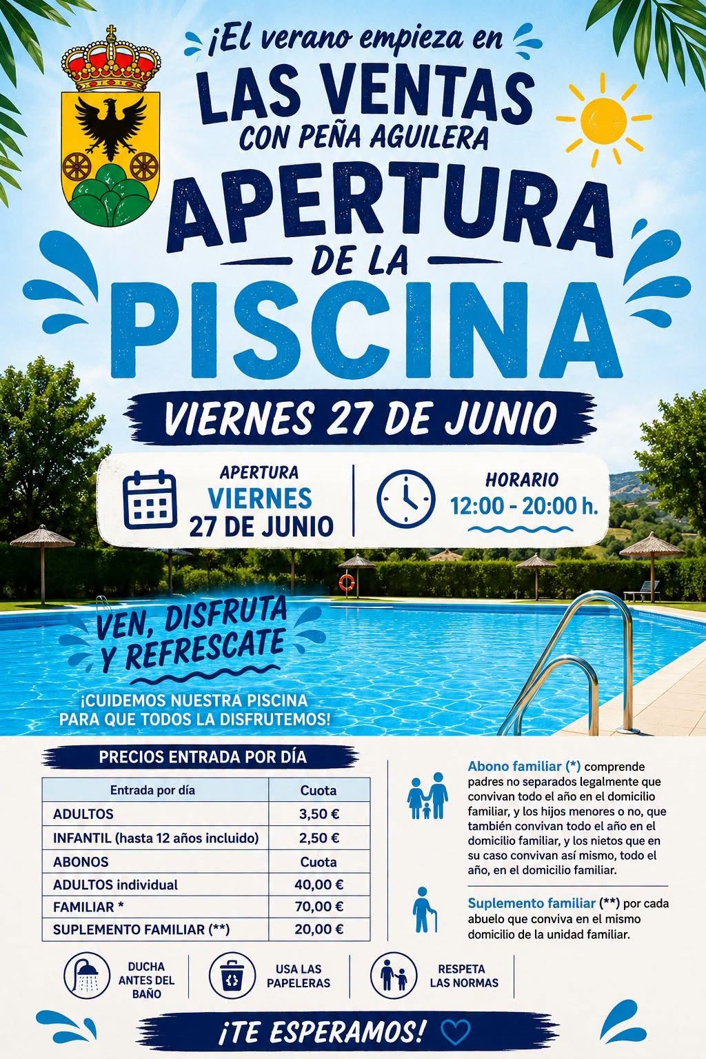 Apertura de la piscina