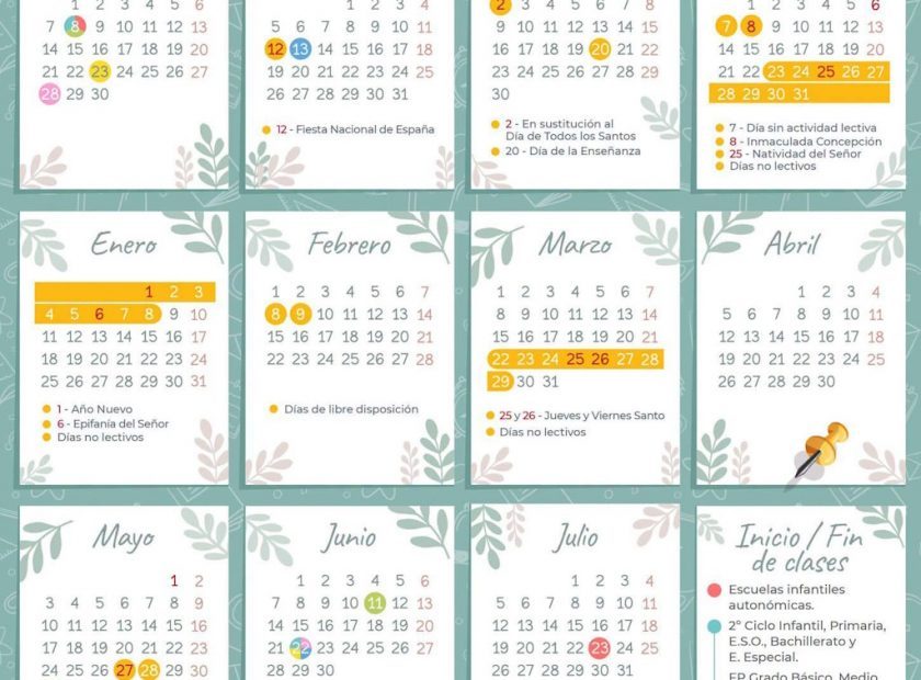 Calendario escolar 2026-27