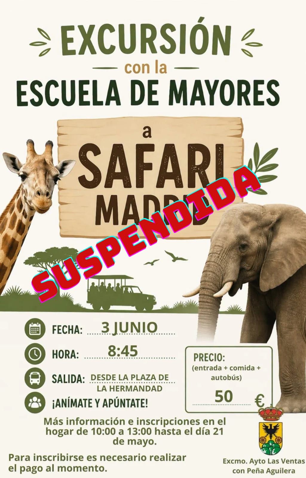II Visita a Safari suspendida