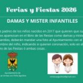 PARTICIPACIÓN EN EL LIBRO DE LAS FIESTAS 2026. DAMAS Y MÍSTER INFANTILES