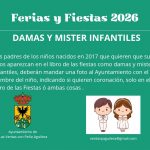 PARTICIPACIÓN EN EL LIBRO DE LAS FIESTAS 2026. DAMAS Y MÍSTER INFANTILES