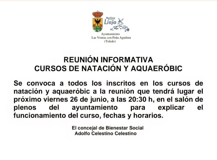 Reunión Aquaerobic y Natación