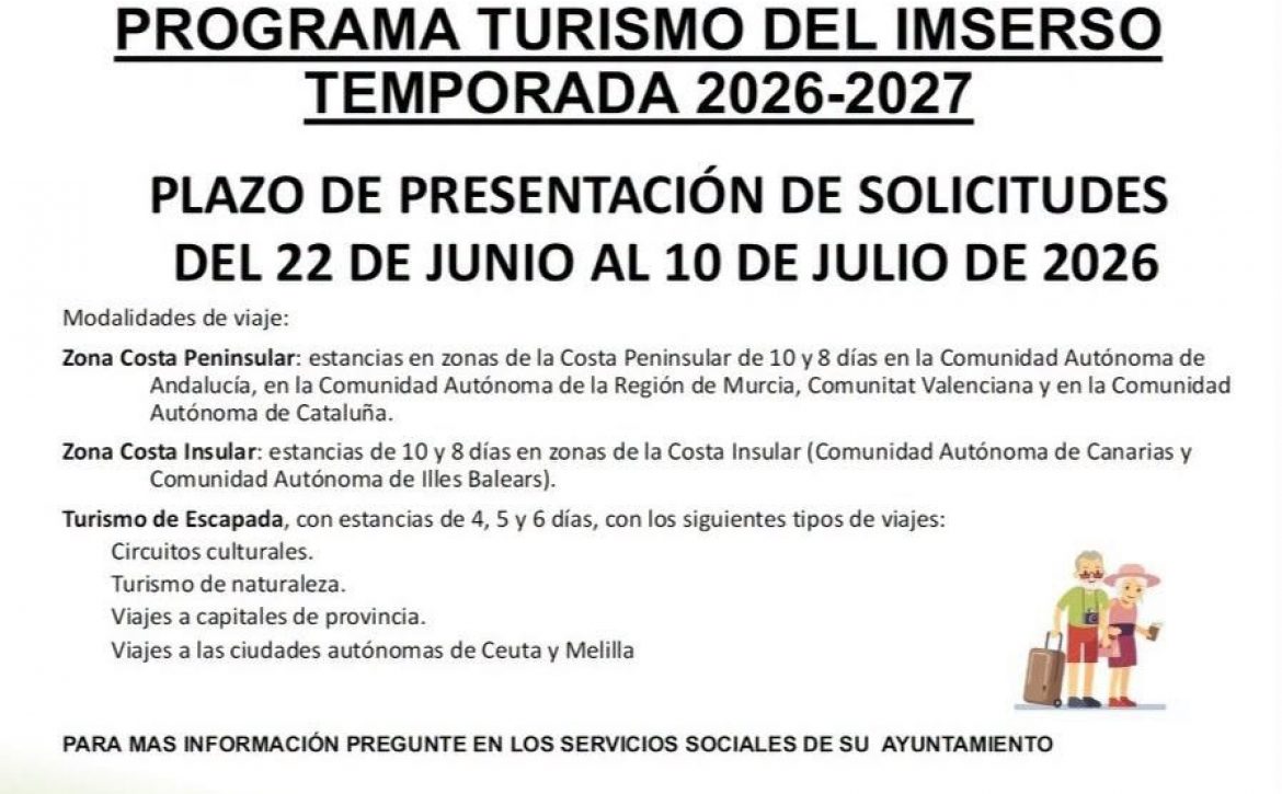 Viajes Imserso 26-27