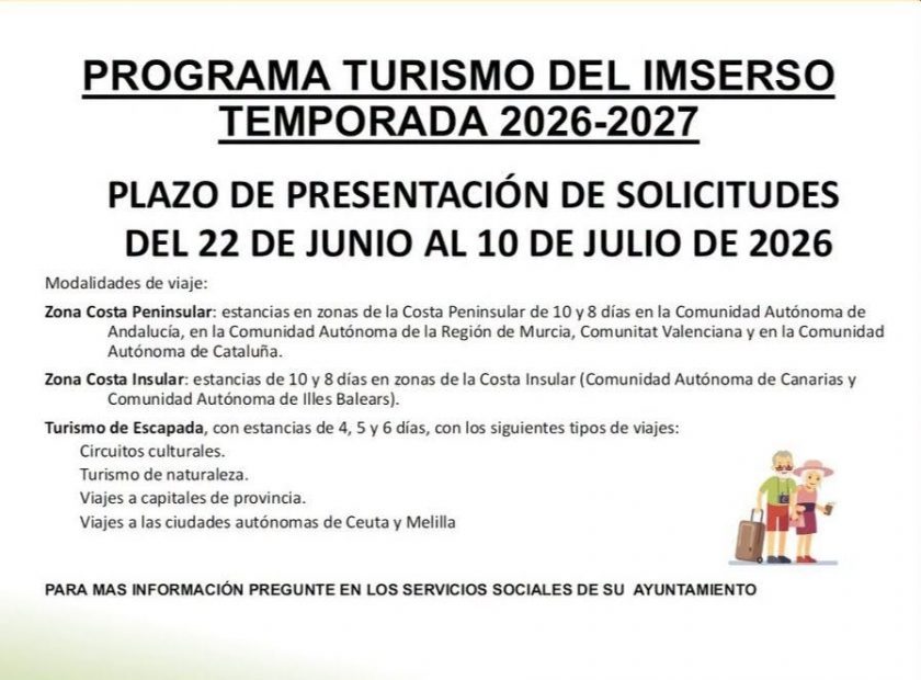 Viajes Imserso 26-27