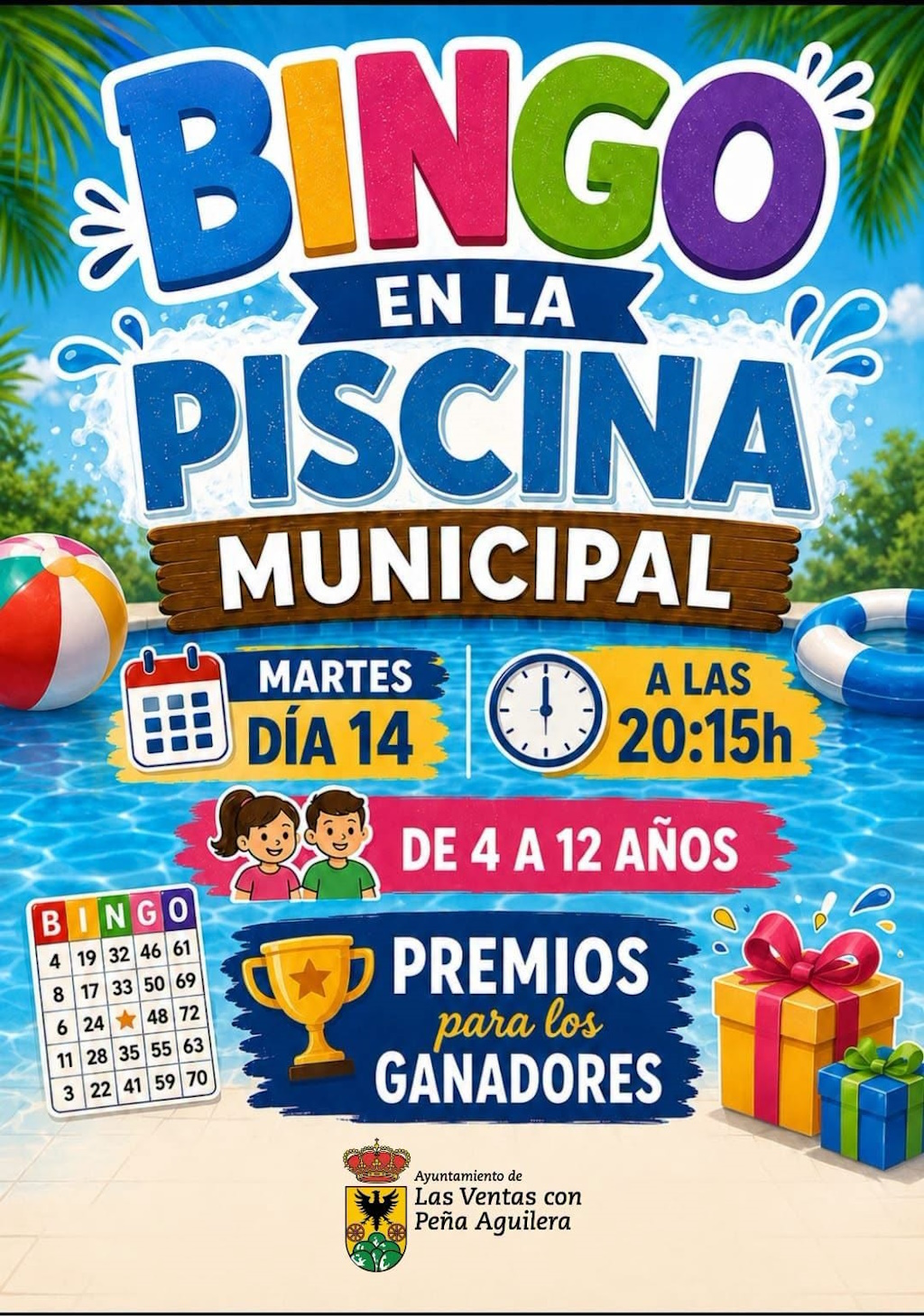 Bingo en la piscina