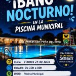 BAÑO NOCTURNO EN LA PISCINA MUNICIPAL