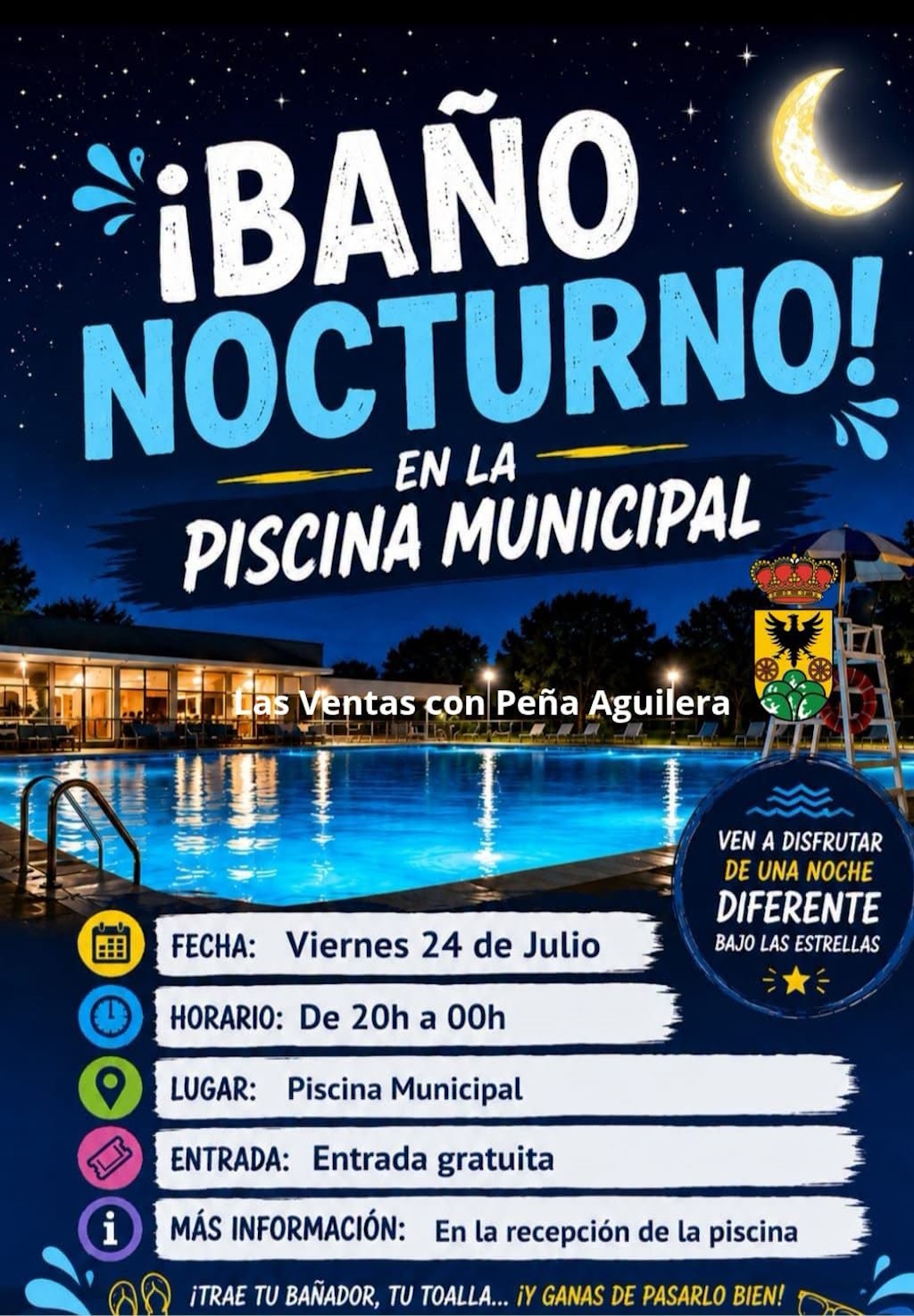 Primer baño nocturno cartel
