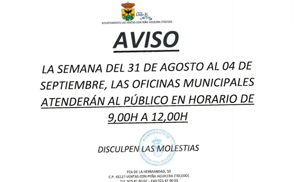 Atencion al publico 31 agos-4sept
