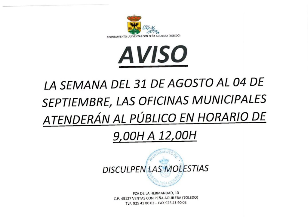 Atencion al publico 31 agos-4sept