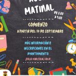 AULA MATINAL Y MEDIODÍA EN SEPTIEMBRE