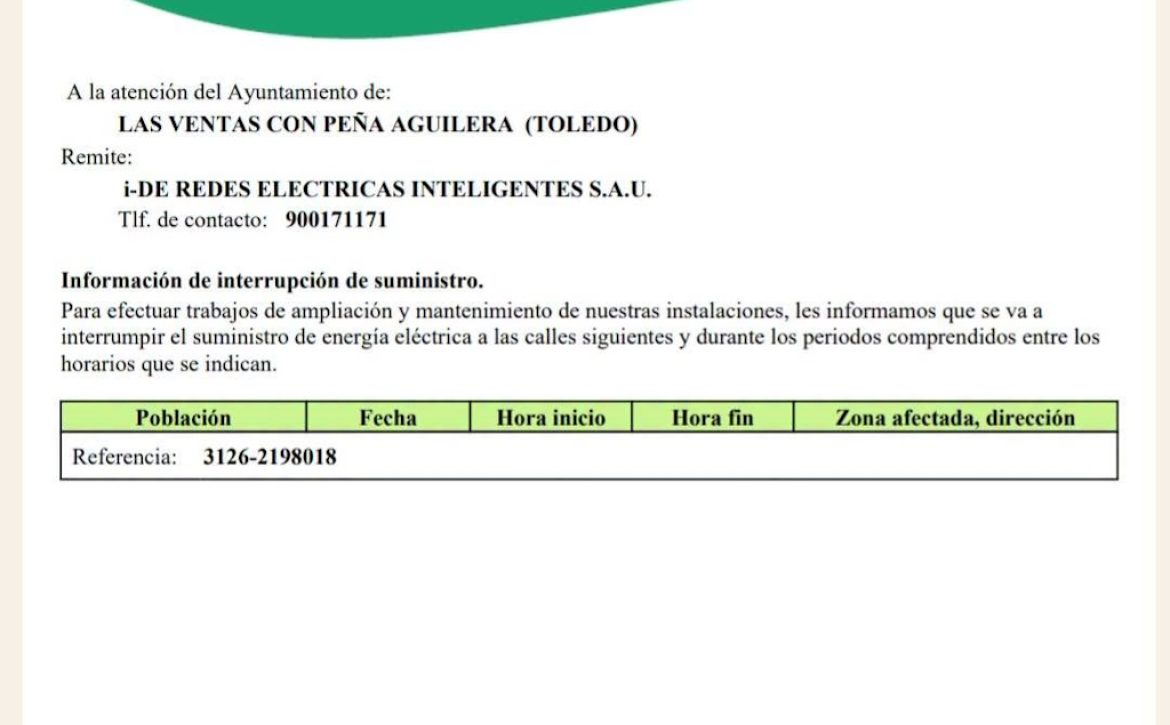 Corte luz 1