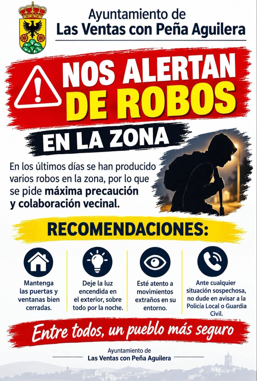 Alerta por robos