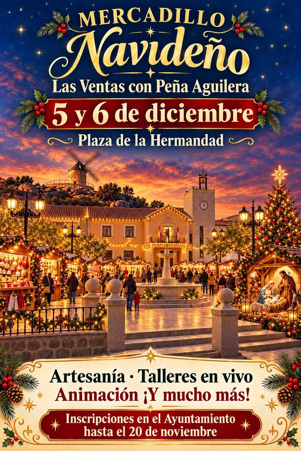 Mercado navideño cartel