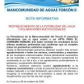 RESTABLECIMIENTO DE LA POTABILIDAD DEL AGUA