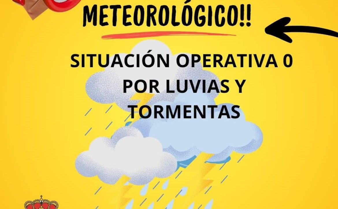 SItuación operativa 0 por lluvias