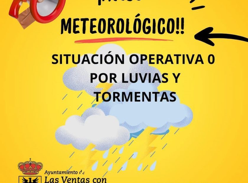 SItuación operativa 0 por lluvias