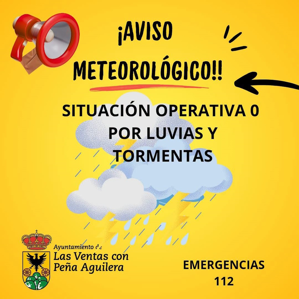 SItuación operativa 0 por lluvias