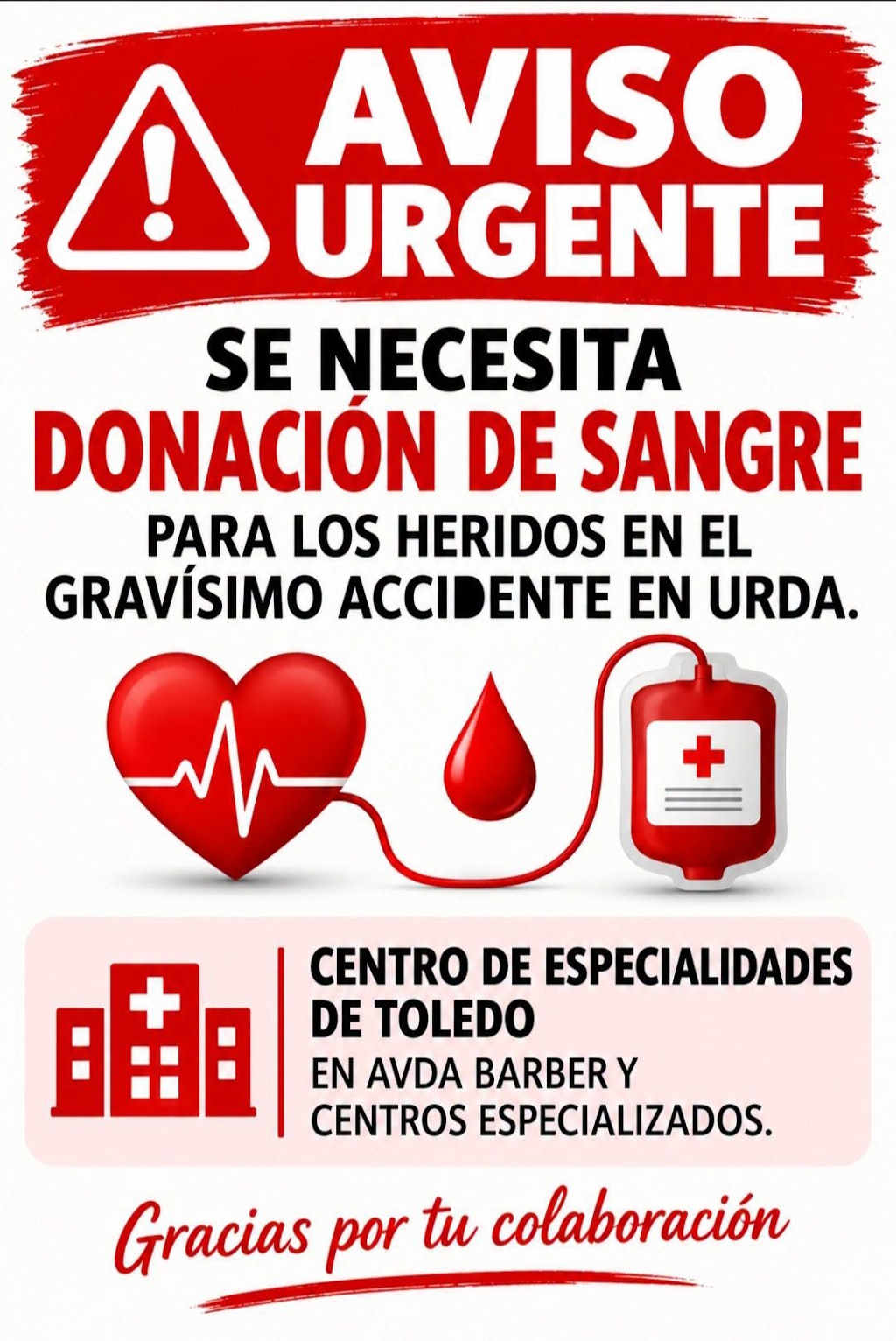 Se necesitan donantes de sangre
