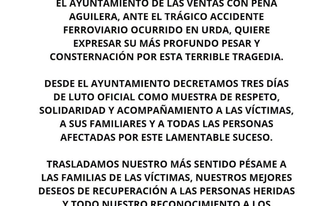 Tres días de Luto por Urda